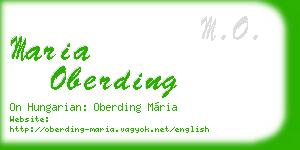 maria oberding business card